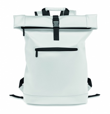 Logotrade business gift image of: Laptop PU Rolltop backpack