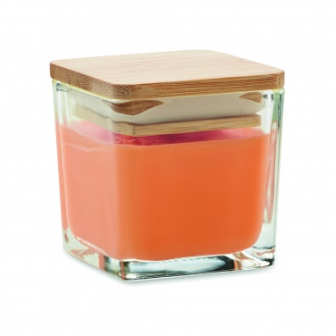 Logo trade promotional giveaways picture of: Squared fragranced candle 50gr