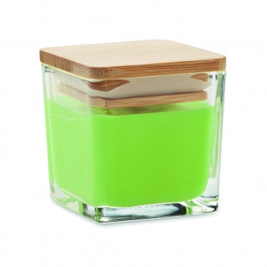 Logo trade advertising product photo of: Squared fragranced candle 50gr