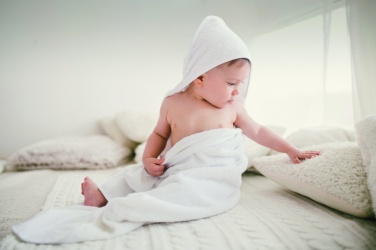 Logo trade corporate gifts image of: Cotton hooded baby towel