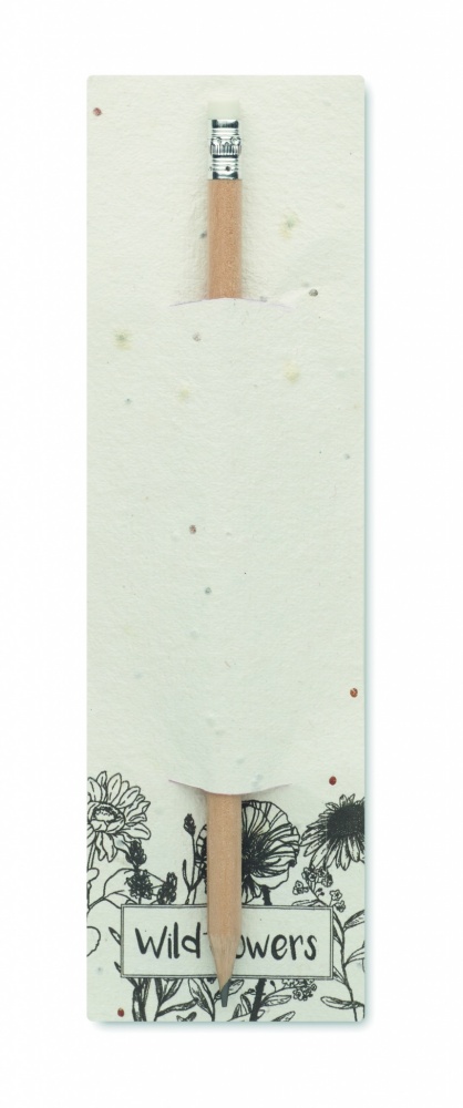 Logo trade promotional items image of: Natural pencil in seeded pouch
