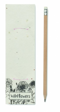 Logotrade corporate gift image of: Natural pencil in seeded pouch