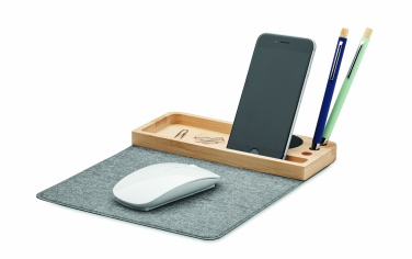 Logotrade promotional merchandise photo of: Wireless charger in bamboo 15W