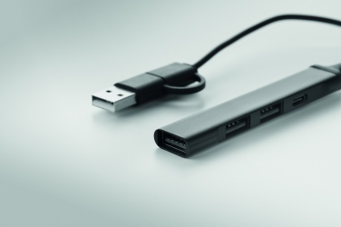 Logo trade business gift photo of: USB 4 port hub 19 cm