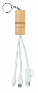 Logotrade promotional giveaway image of: Bamboo key ring and stand Salo