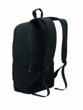Logo trade promotional items picture of: A 15-inch laptop backpack made of recycled pre-consumer cotton and recycled polyester with customizable printing.