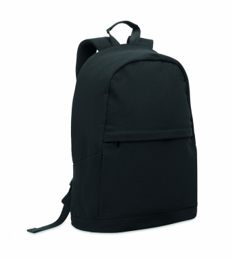 Logo trade promotional merchandise picture of: A 15-inch laptop backpack made of recycled pre-consumer cotton and recycled polyester with customizable printing.