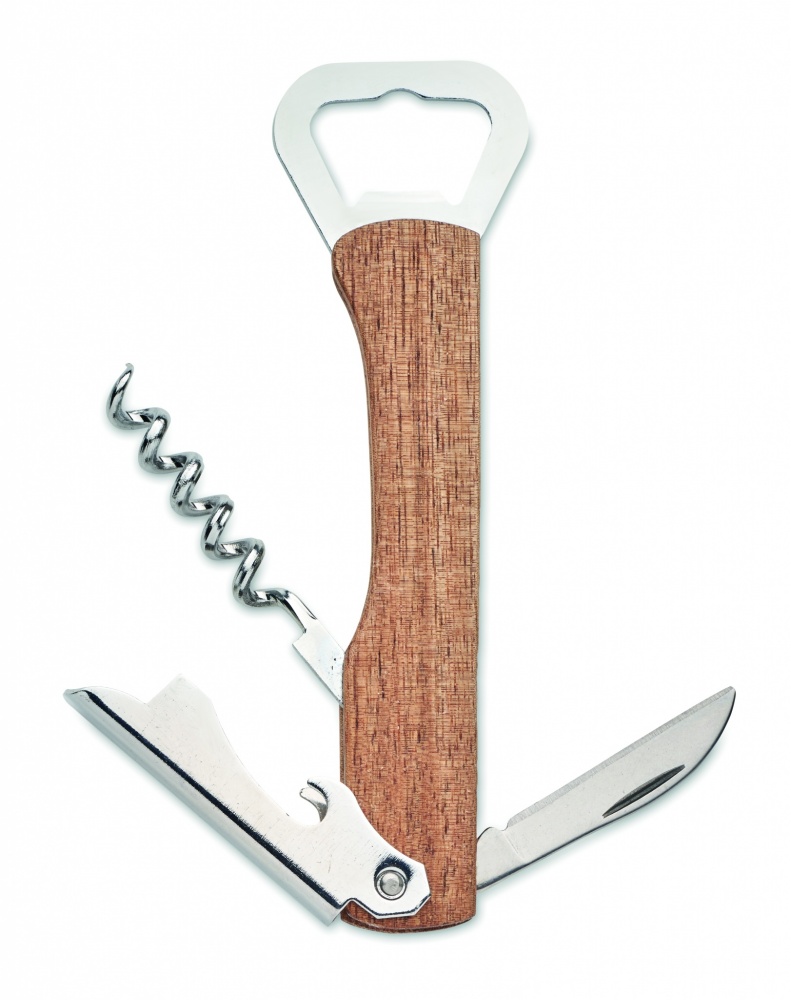 Logotrade promotional product image of: 3 in 1 bamboo bottle opener WOOL