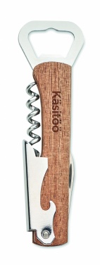 Logo trade promotional item photo of: 3 in 1 bamboo bottle opener WOOL