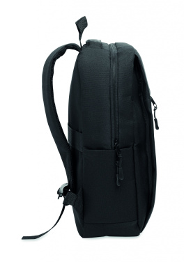 Logo trade corporate gift photo of: Slim 15 inch laptop backpack made of 600D RPET polyester with a 210D lining and customizable printing