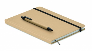 Logo trade promotional merchandise picture of: Caratil A5 notebook in recycled carton