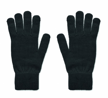 Logo trade promotional merchandise picture of: Knitted gloves in RPET