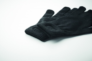 Logo trade advertising products picture of: Knitted gloves in RPET