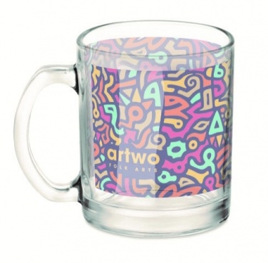 Logo trade promotional products image of: Glass sublimation mug 300ml