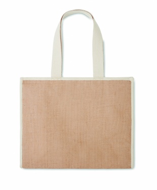 Logo trade promotional product photo of: Jute and canvas cooler bag