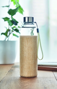 Logo trade advertising product photo of: Glass bottle in pouch 500ml