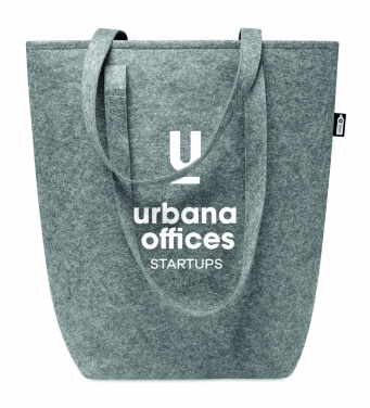Logo trade corporate gifts picture of: RPET felt shopping bag