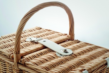 Logotrade promotional giveaway image of: Wicker picnic basket 4 people