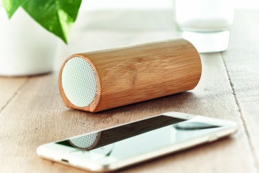 Logotrade promotional giveaway image of: Wireless bamboo speaker 2x5W