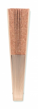 Logotrade promotional giveaway picture of: Wood hand fan with cork fabric