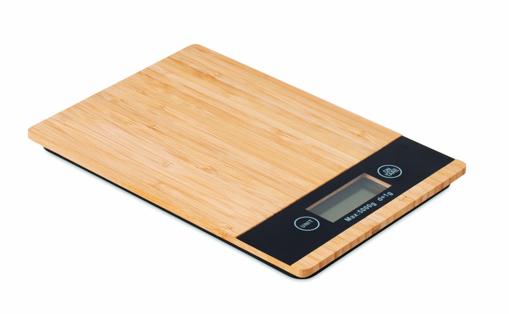 Logo trade promotional merchandise picture of: Bamboo digital kitchen scales