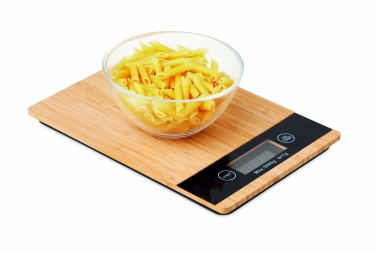 Logo trade advertising product photo of: Bamboo digital kitchen scales