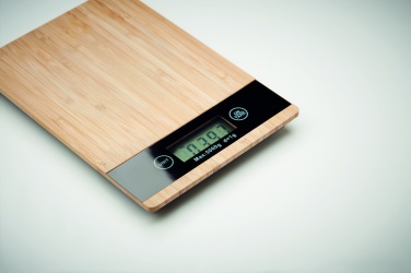 Logo trade promotional gifts picture of: Bamboo digital kitchen scales