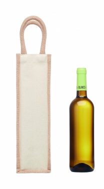Logo trade promotional items picture of: Jute wine bag for one bottle