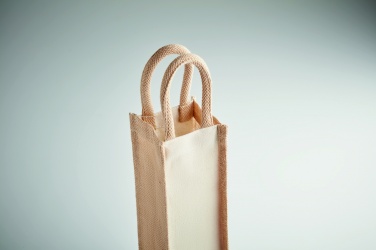 Logo trade promotional giveaway photo of: Jute wine bag for one bottle
