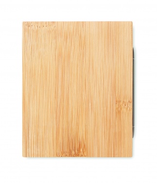 Logo trade advertising products picture of: Bamboo pen holder and LCD clock