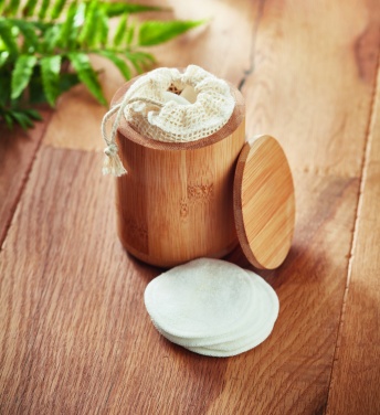 Logo trade promotional item photo of: Bamboo fibre cleansing pad set