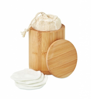 Logo trade corporate gifts image of: Bamboo fibre cleansing pad set