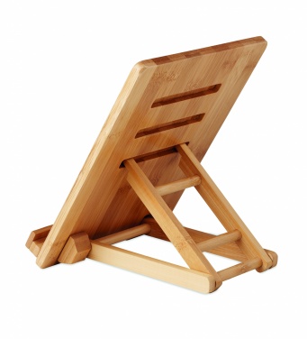 Logo trade promotional giveaway photo of: Bamboo tablet stand TUANUI