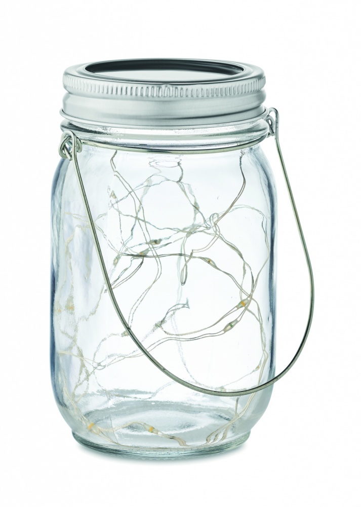 Logo trade promotional items image of: Solar mason jar outdoor lamp