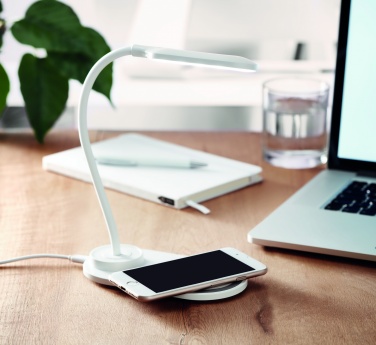 Logo trade promotional giveaways image of: Desktop light and charger 10W