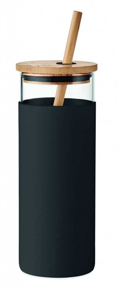 Logo trade promotional product photo of: Glass tumbler 450ml bamboo lid