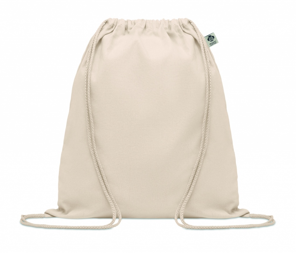 Logo trade promotional items image of: Organic cotton drawstring bag