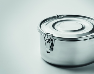 Logo trade promotional merchandise image of: Set of 2 stainless steel boxes