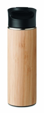 Logotrade corporate gift image of: Double wall bamboo flask 450ml