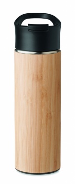 Logotrade promotional merchandise photo of: Double wall bamboo flask 450ml