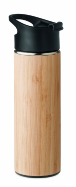 Logo trade promotional merchandise image of: Double wall bamboo flask 450ml