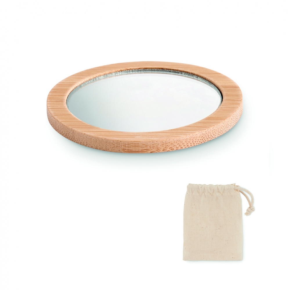 Logotrade promotional gift image of: Bamboo make-up mirror