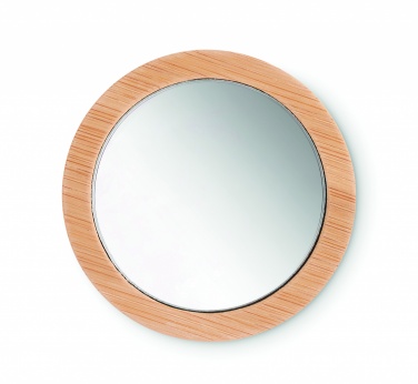 Logo trade advertising product photo of: Bamboo make-up mirror