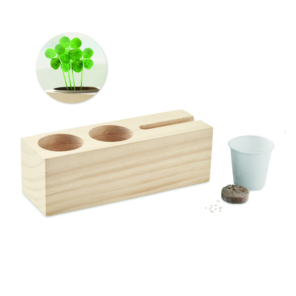 Logotrade promotional item picture of: Desk stand with seeds kit