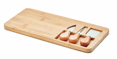 Logotrade promotional merchandise photo of: Bamboo Cheese board set Leipzig