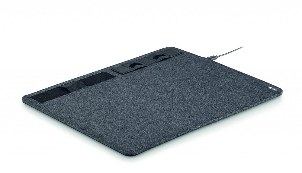 Logotrade corporate gift image of: RPET mouse mat charger 15W