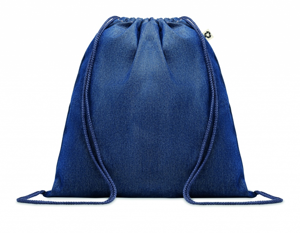 Logotrade promotional giveaway picture of: Recycled denim drawstring bag
