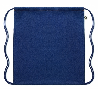 Logo trade promotional giveaway photo of: Recycled denim drawstring bag