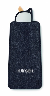 Logo trade promotional gift photo of: RPET felt glasses case