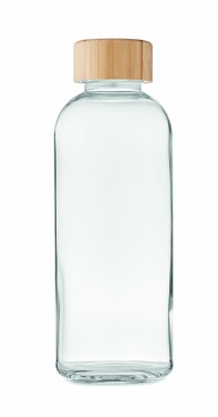 Logo trade promotional items image of: Glass bottle 650ml bamboo lid